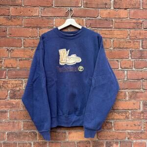 Vintage timberland boots crewneck sweatshirt 90s XL
